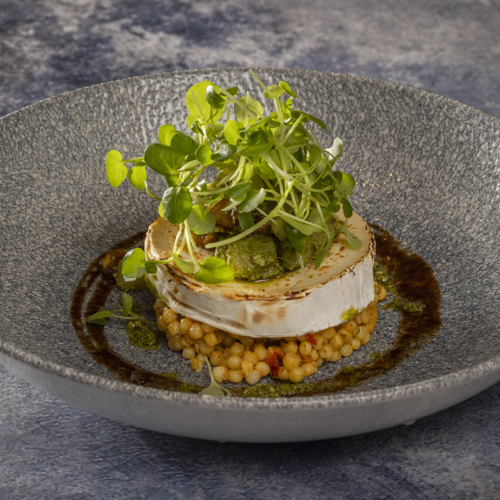 <p>GRILLED GOATS CHEESE</p>